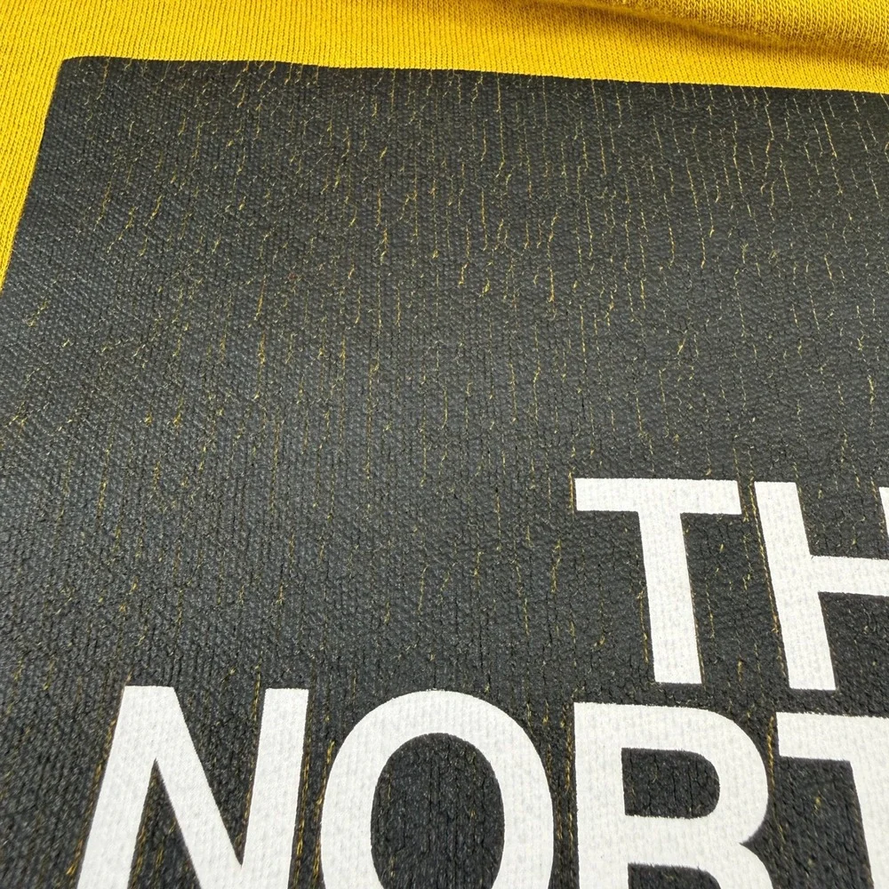 The North Face Mens Mustard Yellow Box‎ Logo Pullover Hoodie XL A7UNS F22